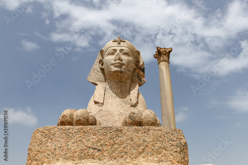 Pompey Pillar in Alexandria, Egypt photo