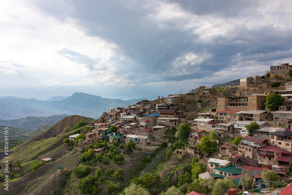 view of Dagestan village Chokh, Caucasus, Russia