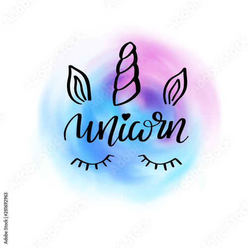 unicorn horn fairy lettering object