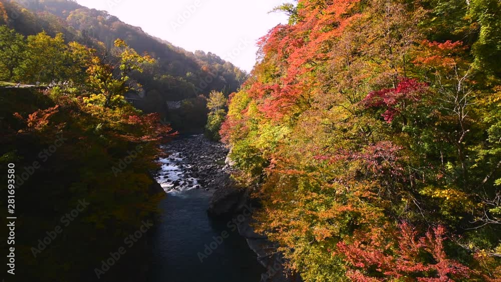 River in autumn, Tsunan, Niigata Prefecture, Japan River in autumn, Tsunan, Niigata Prefecture, Japan