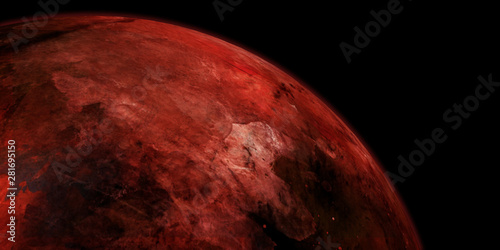 Terraforming Mars like Planet. Extremely detailed and realistic high resolution 3D illustration. Shot from Space. Elements of this image are furnished by NASA.