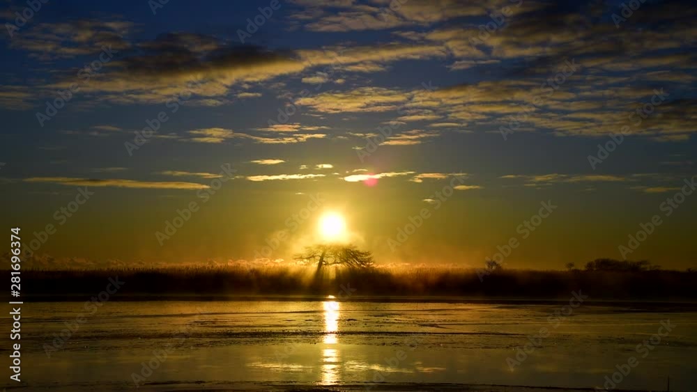 View of sunrise, Betsukai, Hokkaido, Japan View of sunrise, Betsukai, Hokkaido, Japan