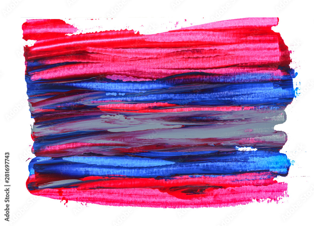 Decorative acrylic stroke with different colours Decorative acrylic stroke with different colours
