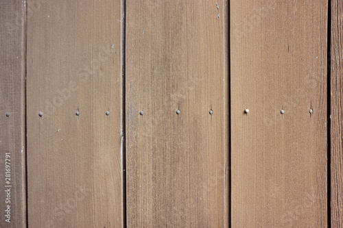 Texture of old wood japanese art of outsite temple wall. photo