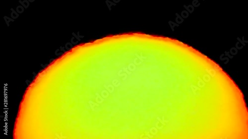 Close up of rising sun photo