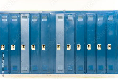 Wallpaper Mural Row of bright colored school lockers Torontodigital.ca