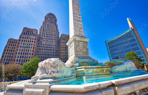 Photography Buffalo, USA-20 July, 2019: Buffalo City Hall, The 378-foot-tall building is the