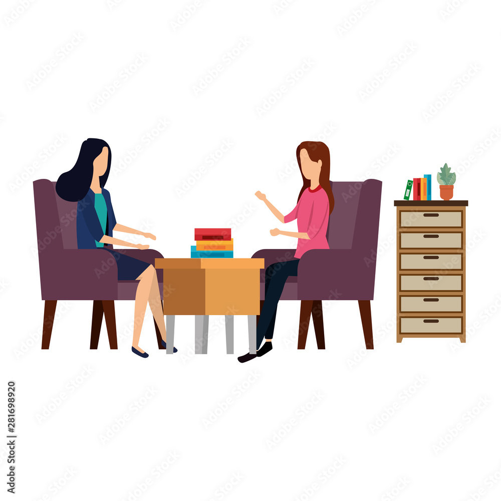 elegant businesswomen workers in the office