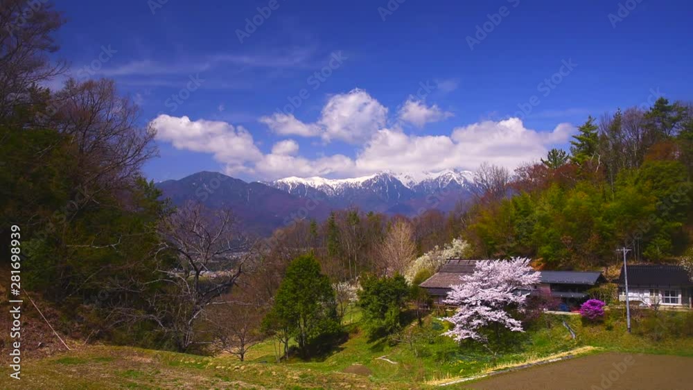 Village in Central Alps during spring Village in Central Alps during spring