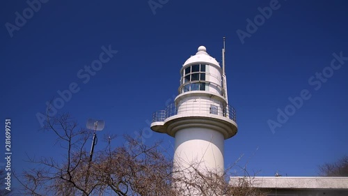 Low angle view of lighthouse, Wajima, Ishikawa Prefecture, Japan photo