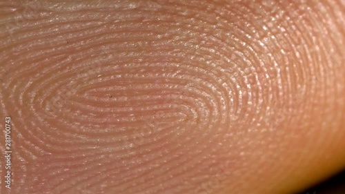 Fingerprint finger skin macro shot