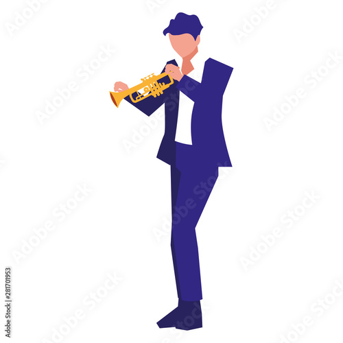 musician man trumpet playing instrument