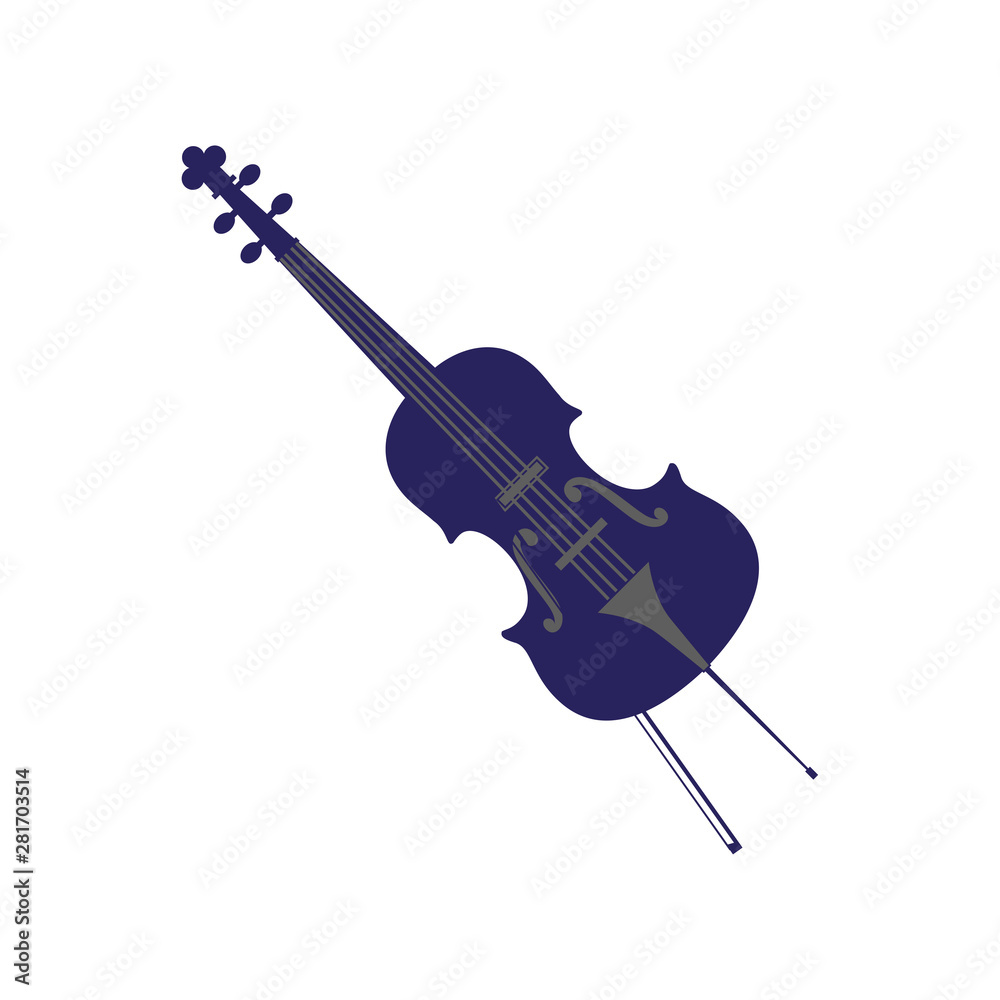 Obraz premium musical cello on white background