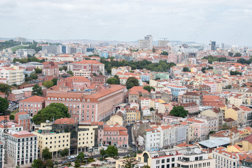 A panoramic view of the city of Lisbon, Portugal
