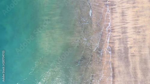 Aerial View and Beach Texture of Takapuna in Auckland, New Zealand