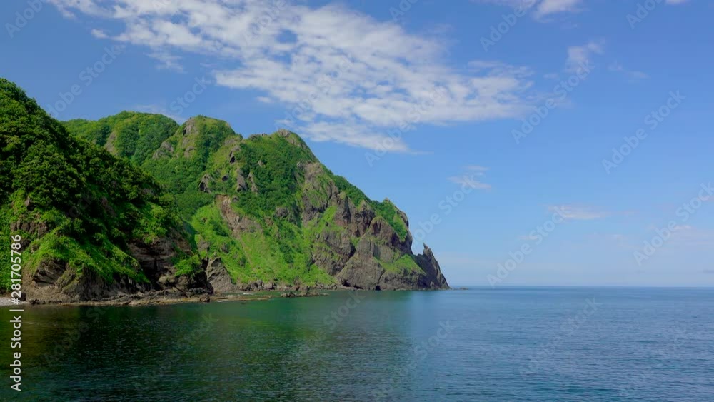View of rocky coastline, Iwanai, Hokkaido, Japan View of rocky coastline, Iwanai, Hokkaido, Japan