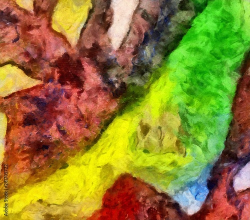 Wallpaper Mural Creative abstract painting background in oil. Textured brush strokes of paint. Colorful design pattern. Artistic drawing grunge texture. Watercolor mixed fine art template for decoration. Vintage. Torontodigital.ca