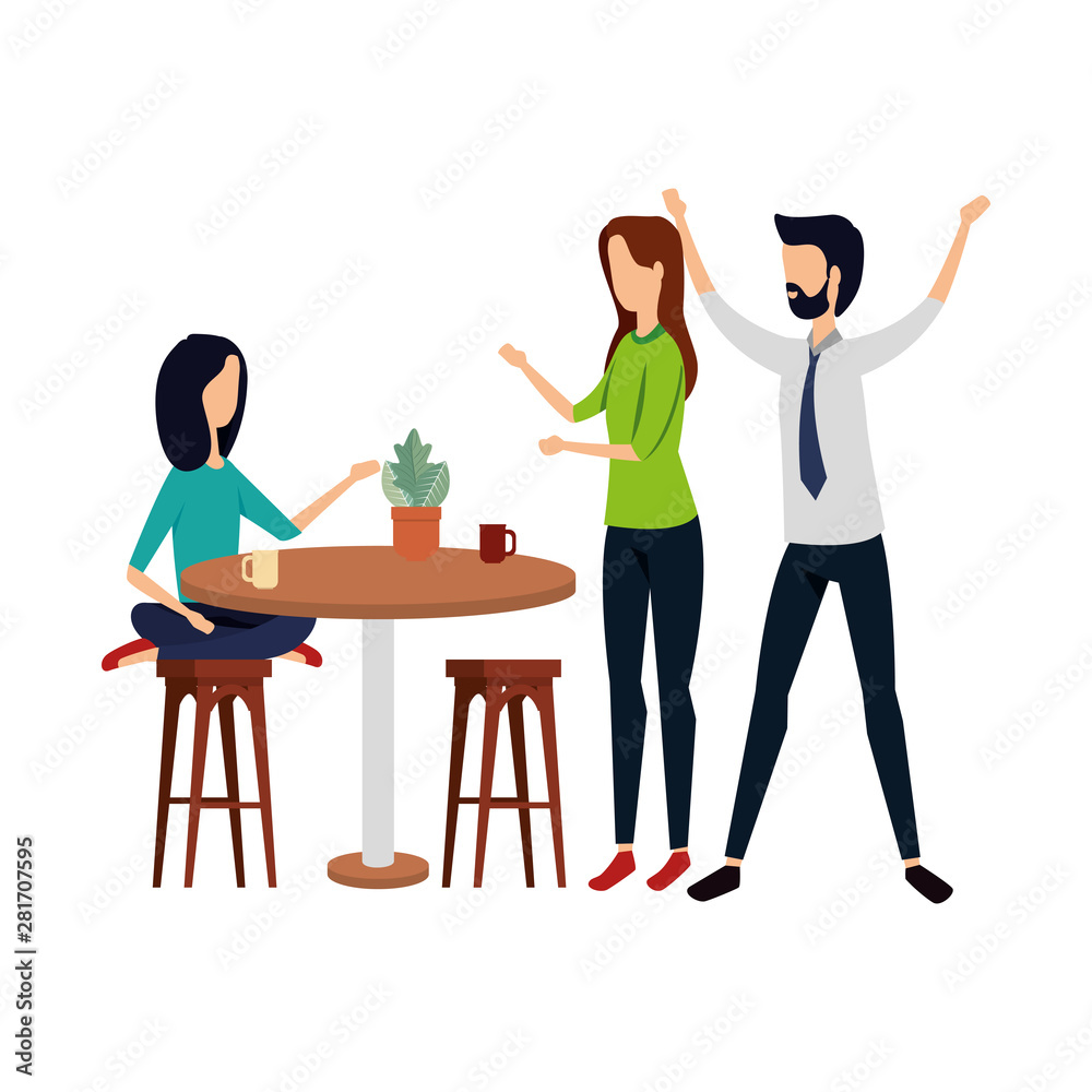 elegant business people working in the office elegant business people working in the office