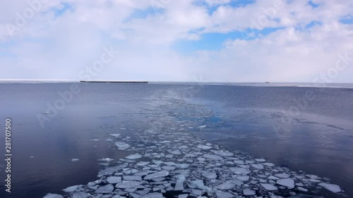 Ice floe on Sea of Okhotsk, Monbetsu, Hokkaido photo