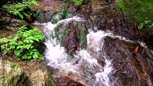 Close up shot of Tsubaki Falls, Wakasa, Sankata Kaminaka, Fukui photo