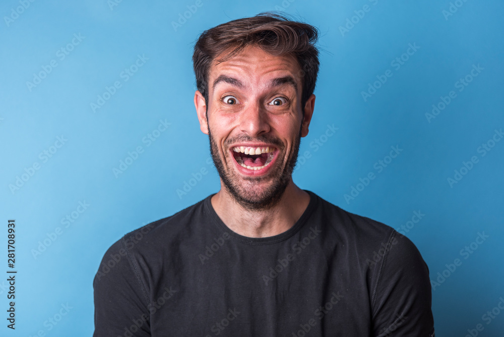 Fototapeta premium Young guy in disbelief