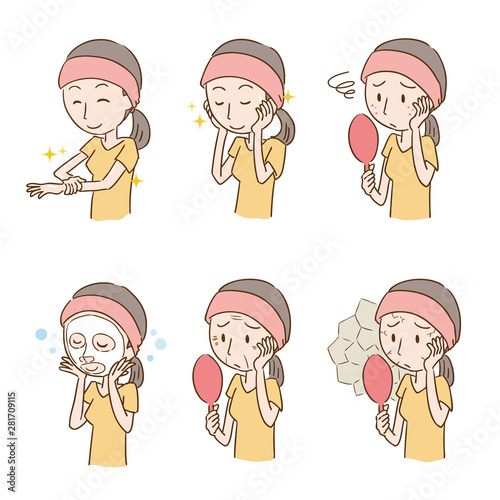 女性　美容　お肌　悩み　セット