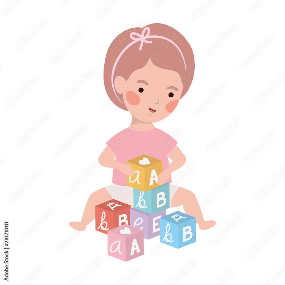 Isolated baby girl design vector illustration