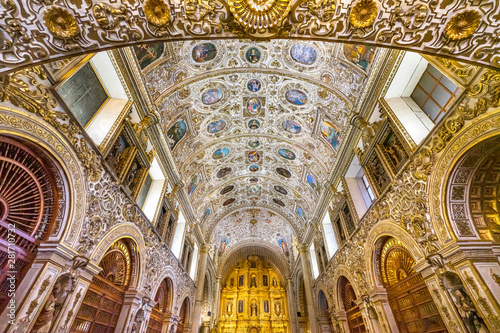 Ornate Ceiling Altar Santo Domingo de Guzman Church Oaxaca Mexico