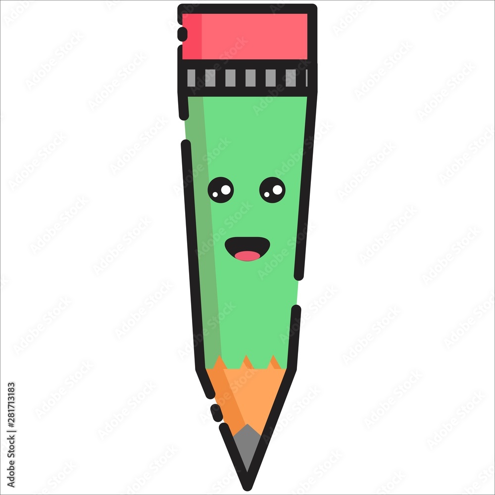 Pencil Character MBE Style Design Pencil Character MBE Style Design