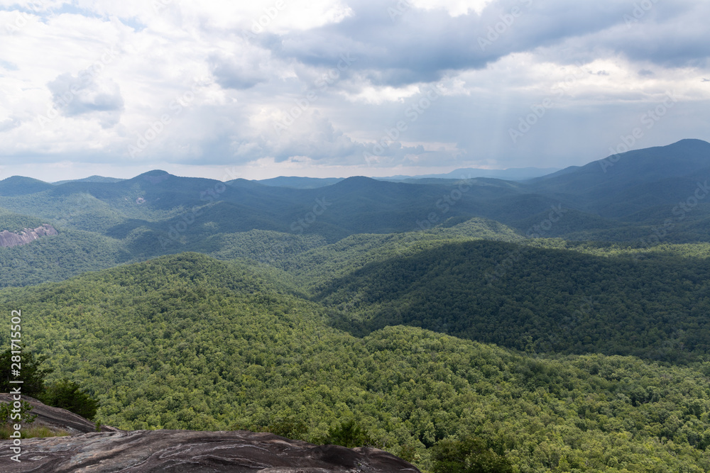 Naklejka premium View from Looking Glass Rock in Western NC