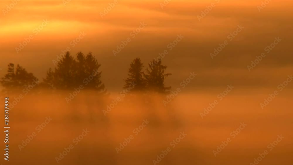 Timelapse view of foggy landscape Timelapse view of foggy landscape
