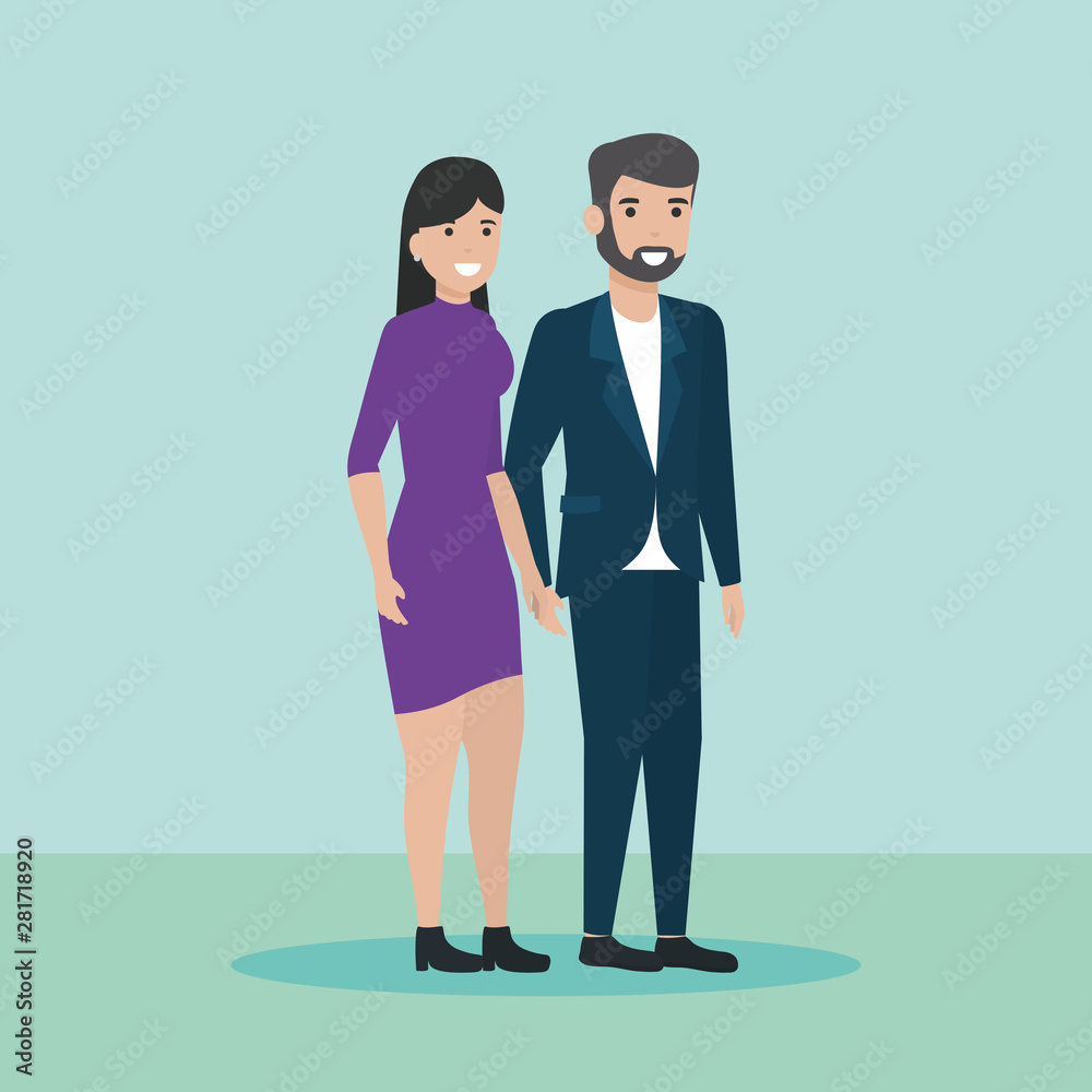 Fototapeta premium people family flat design image