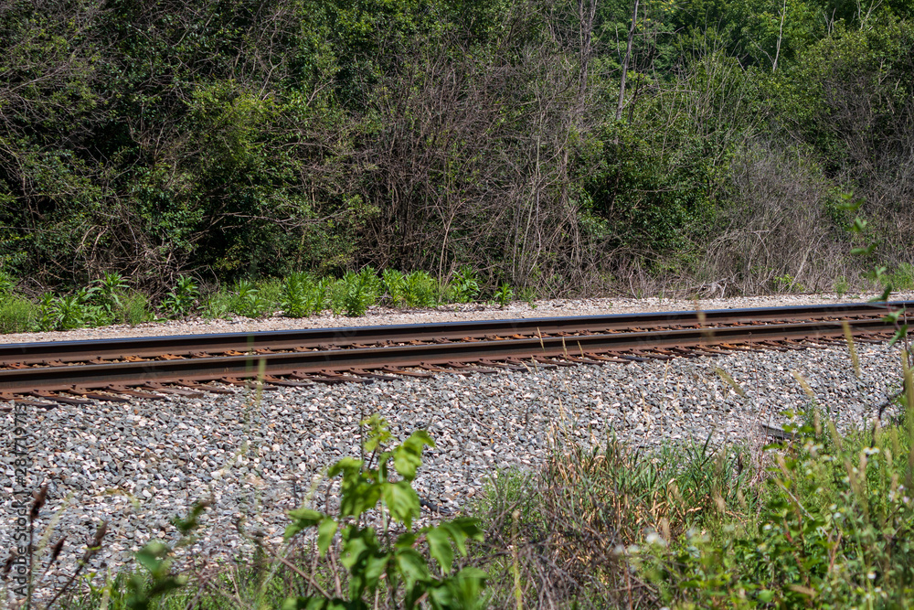 Rural railroad track