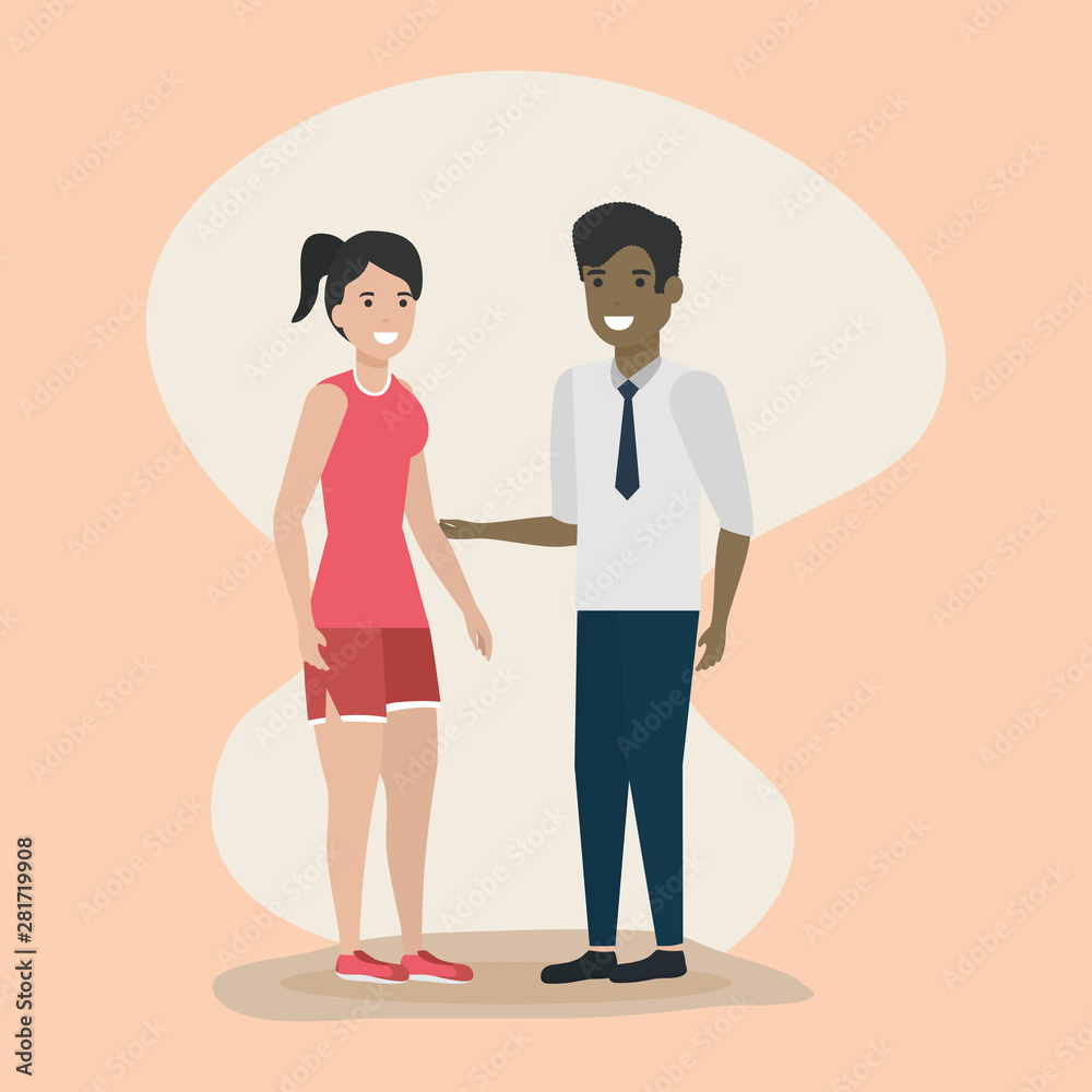 people family flat design image