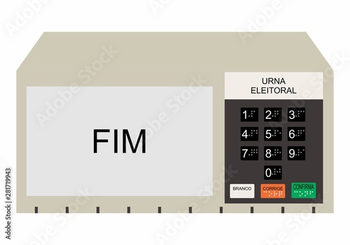 Ballot box. Urn technology used in Brazil.