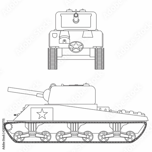 M4 sherman tank. photo