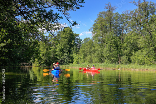 Fototapeta Naklejka Na Ścianę i Meble -  Mazury-river Krutynia in north-eastern Poland