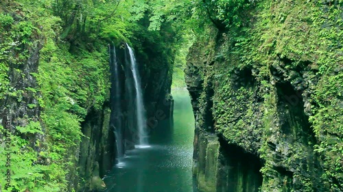View of waterfall, Takachiho, Miyazaki Prefecture, Japan