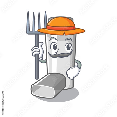 Farmer asthma inhaler in the cartoon shape