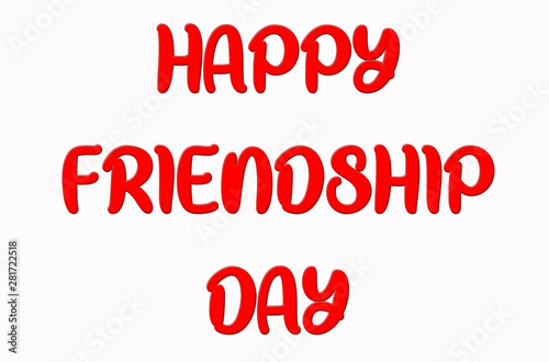 Happy friendship day greeting card text special event celebration.