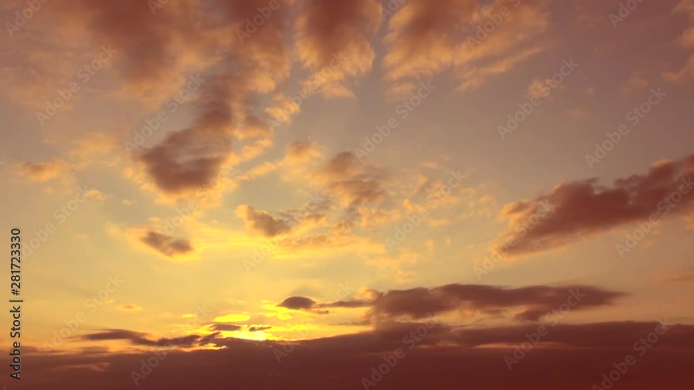 Timelapse of clouds at sunrise, Koshimizu, Hokkaido, Japan