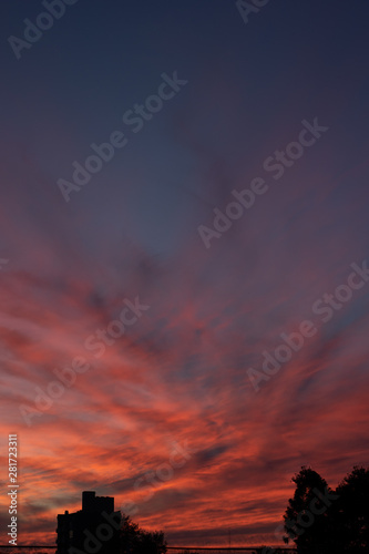 dramatic sky with clouds