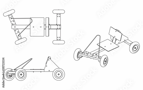 Soapbox car simple colored