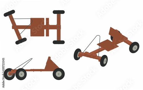 Soapbox car simple colored