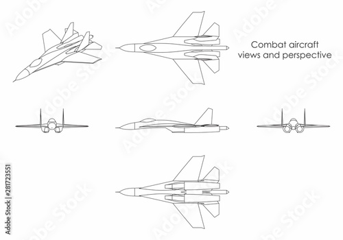 Combat aircraft colored.