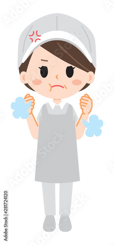 Illustration of an angry aunt