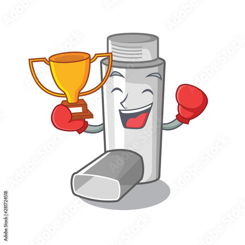 Boxing winner asthma inhaler in the character bag