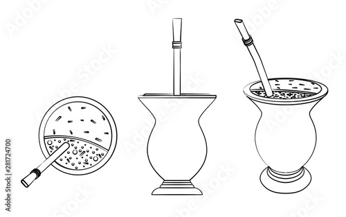 Cuia with Yerba mate. Traditional symbol of Gaucho