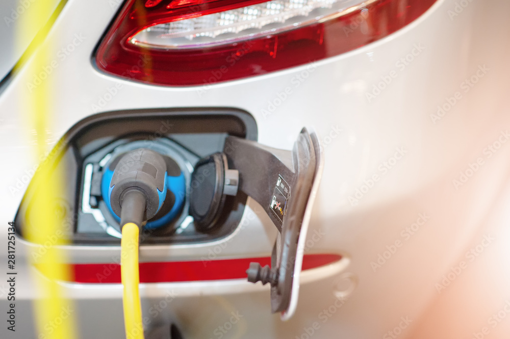 Power supply for electric car charging with technology industry transport