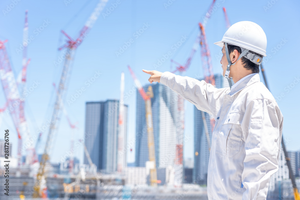 asian engineer worker working in construction site asian engineer worker working in construction site
